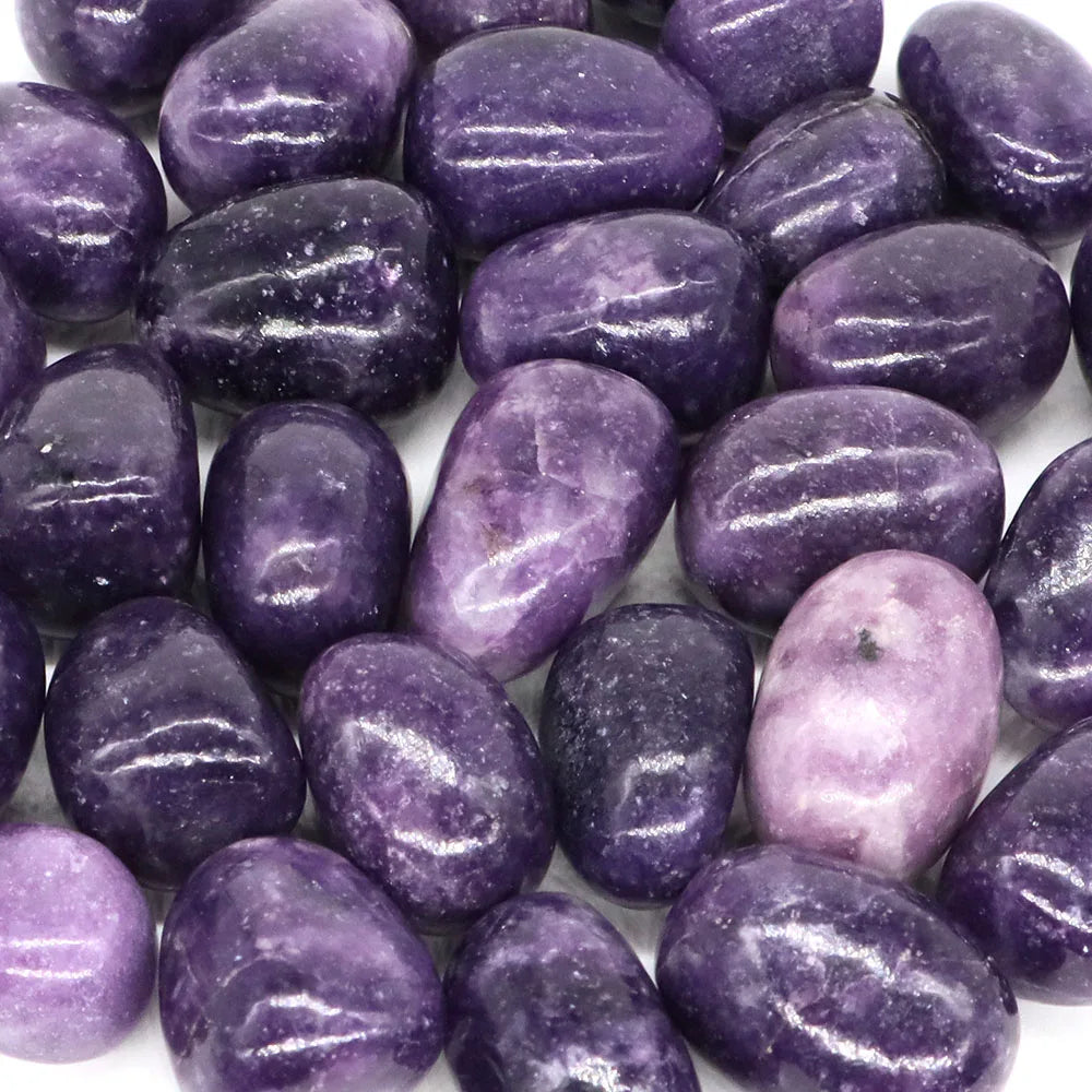 Natural Tumbled Stones Lilac Lepidolite Healing Crystal Energy Minerals Specimen Meditation Gems Aquarium Tank Garden Home Decor