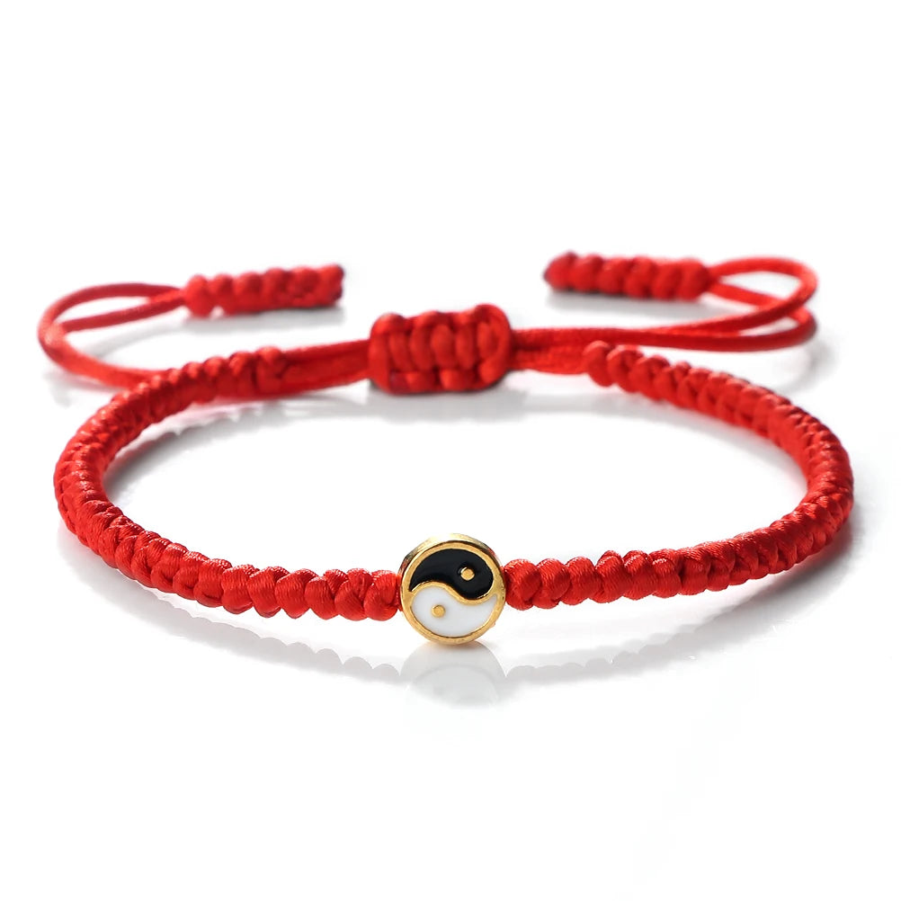 Mini Taichi Pendant Braided Bracelet Women Men Yinyang Balance Couple Bracelet&Bangles Chain Jewelry Vintage Pulsera Jewelry