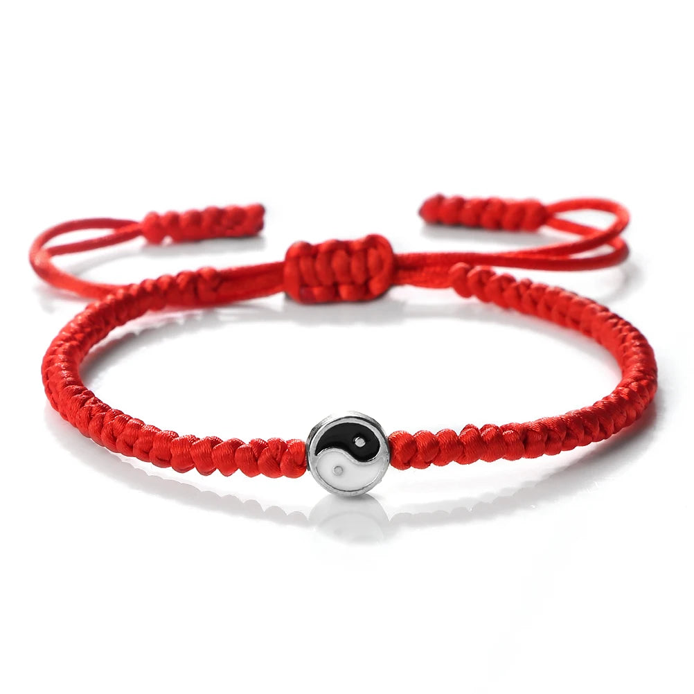 Mini Taichi Pendant Braided Bracelet Women Men Yinyang Balance Couple Bracelet&Bangles Chain Jewelry Vintage Pulsera Jewelry