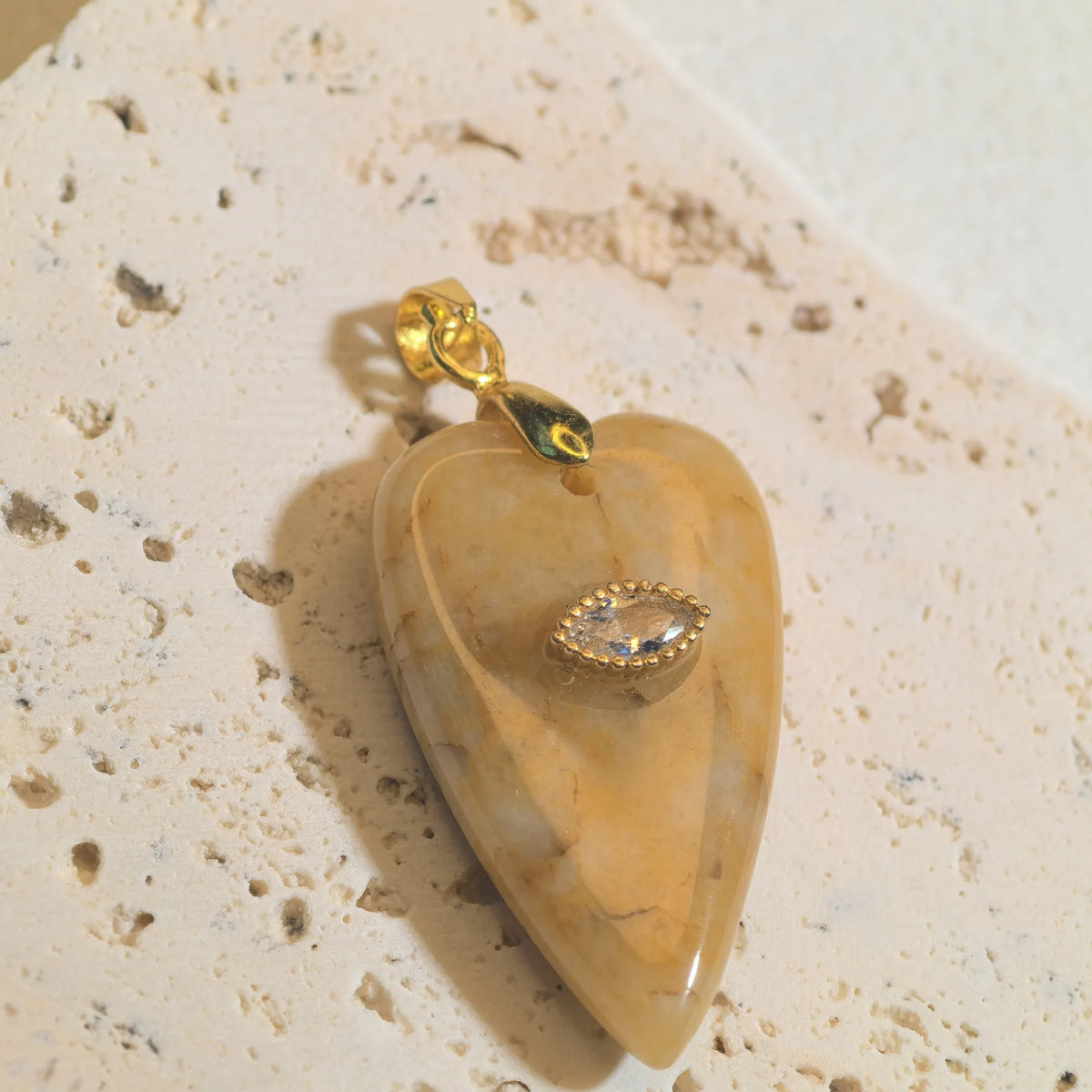 1pc Romantic Heartshape Natural Stone Pendant Green Aventurine Opal Stone Pendant for Women Jewelry Christmas Gift