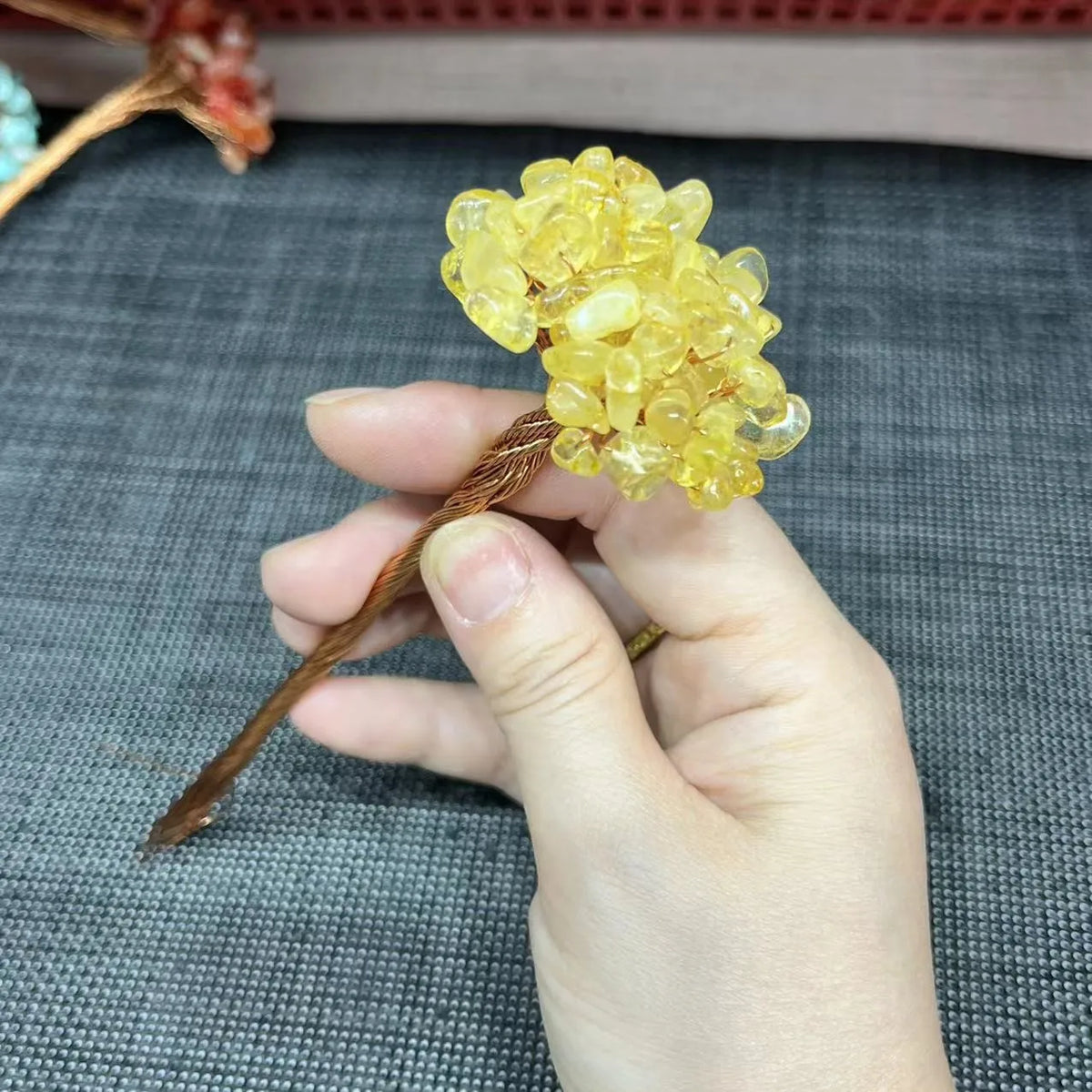 Natural Crystal Money Lucky Tree Amethyst Rose quartz Reiki Healing Fengshui Tree For Wealth And DIY Luck Home Decoration