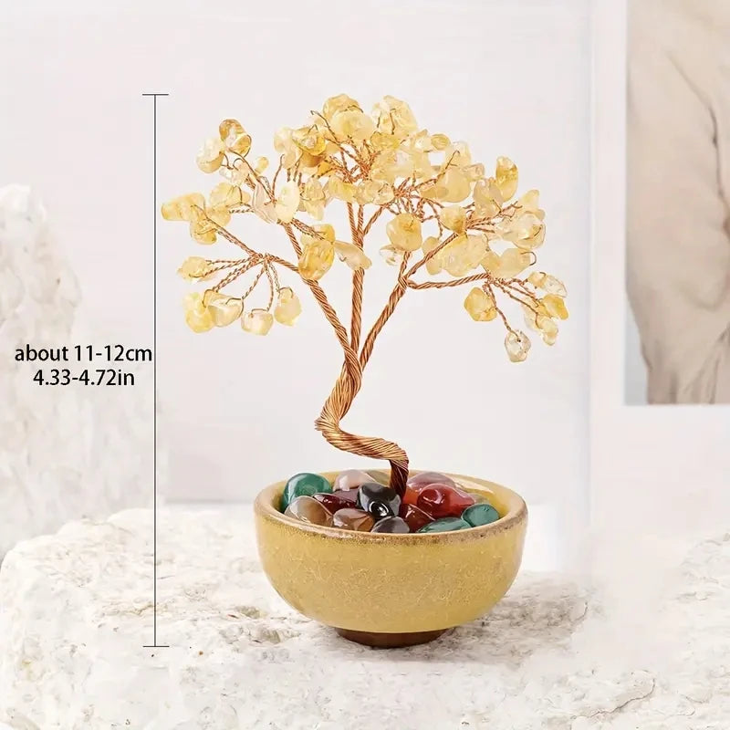 1pc, Amethyst Crystal Tree Reiki Natural Crystals Base Copper Wire Tree Life Spiritual Meditation Energy Tree Room Decor Gifts