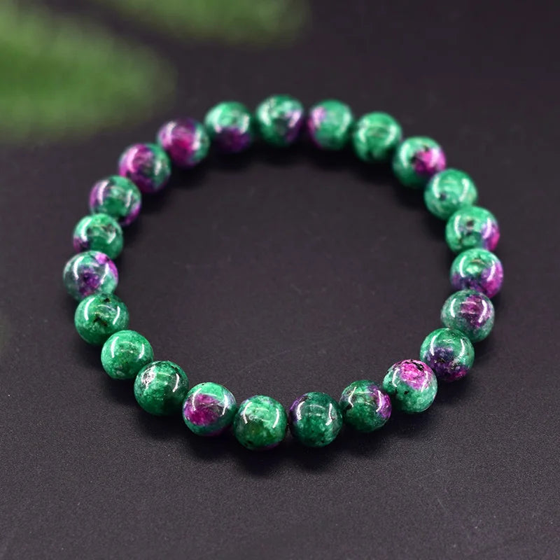 Original Natural Epidote Zoisite Stone Bead Bracelet Homme Made of Genuine Natural Stone Bracelet Energy Healing Yoga Meditation