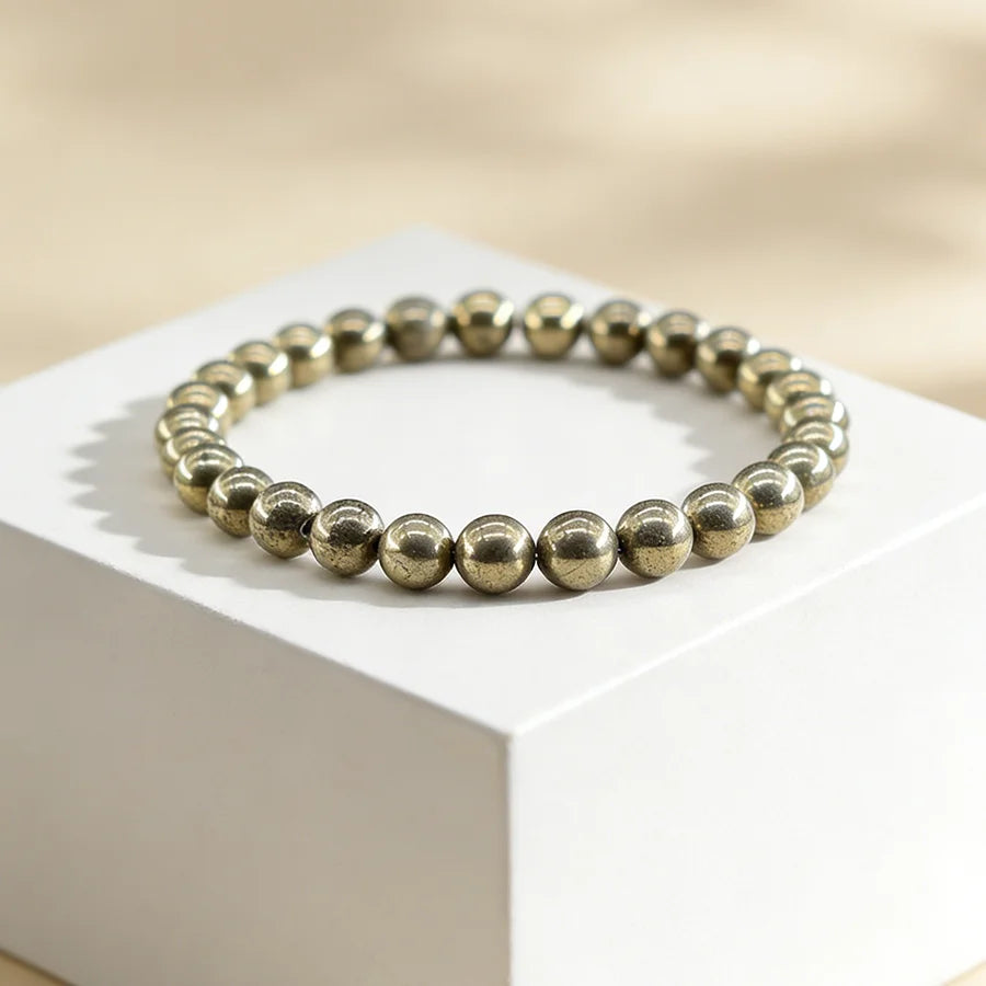 Natural Black Labradorite Stone Smooth Round Shape Beads Bracelet Fashionable Handmade Elastic Jewelry Accessories 1 Dollar Item