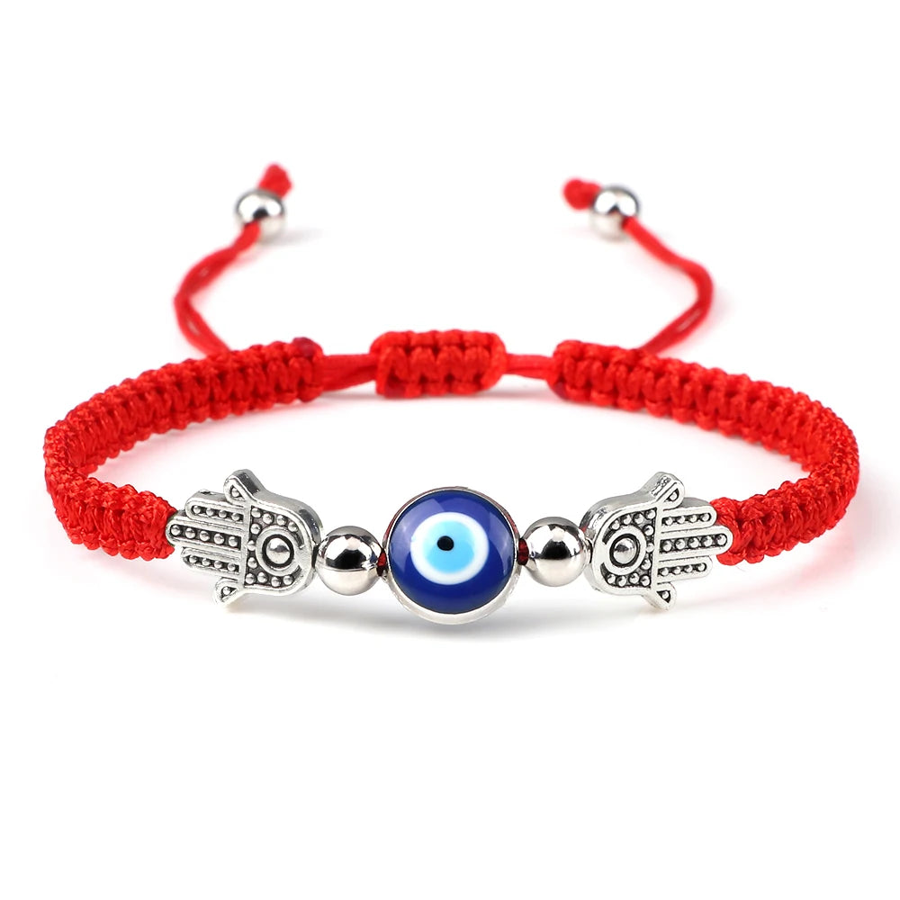 New Red Nylon Thread Evil Eye Braided Bracelet Women Men Vintage Butterfly Elephant Couple Bracelet Chain Jewelry Gift Wholesale