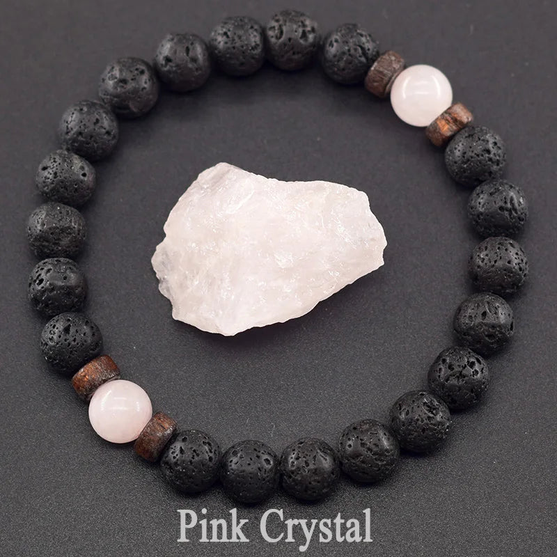 Natural Stone Red Stripe Agate Beads Bracelet Women Men Genuine Red Carnelian Round Bangle Natural Volcanic Stone Bracelet Gift