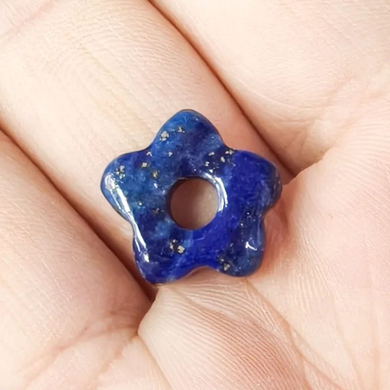 1pc Natural Stone Large Hole Beads Flower Shaped Jewelry Making DIY Necklace Bracelet Earings Accessories