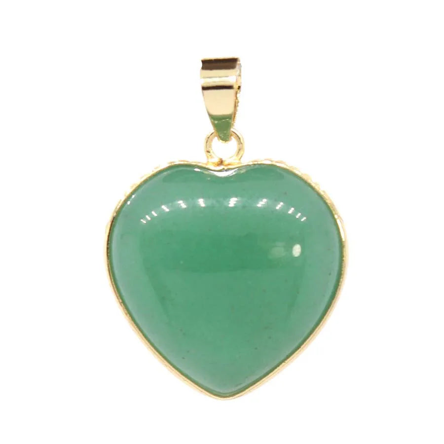 Charms Natural Healing Crystal Heart Stone Pendants For Women Necklace DIY Amethyst Rose Quartz Gemstone Choice Men Jewelry