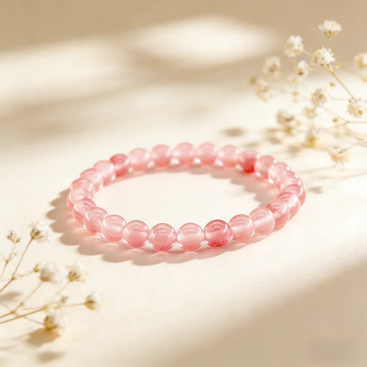 Fashion Natural Waterlemon Red Stone Round Beads Bracelets Amethyst Men and Women Charm Jewelry Healing Crystal Gemstone Bangle