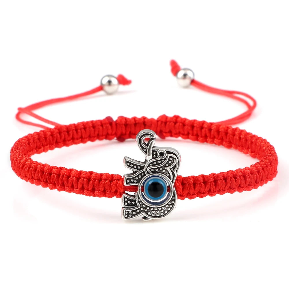 New Red Nylon Thread Evil Eye Braided Bracelet Women Men Vintage Butterfly Elephant Couple Bracelet Chain Jewelry Gift Wholesale