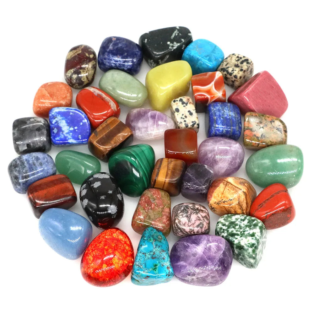 Natural Tumbled Stones Reiki Healing Crystal Quartz Bulk Ore Gravel Energy Mineral Specimen Aquarium Home Decor Gems Pendant DIY