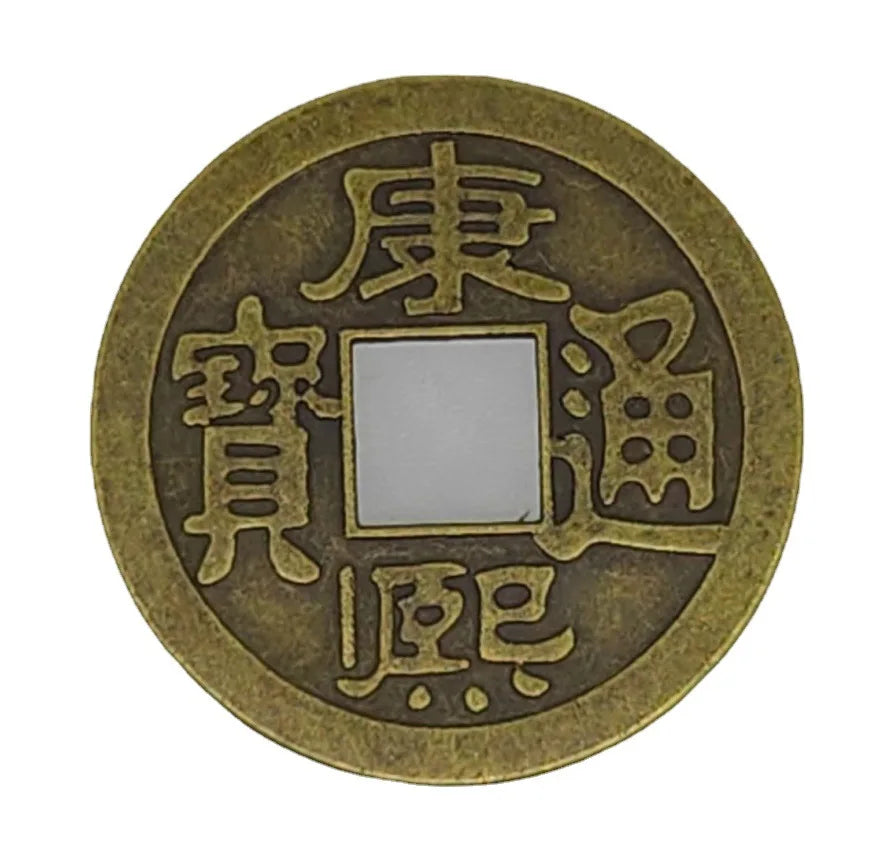 50Pcs Feng Shui Lucky Chinese Copper Coins Craft Blessing Ancient Antique I Ching Currency Retro Collectible Curio Souvenir Gift