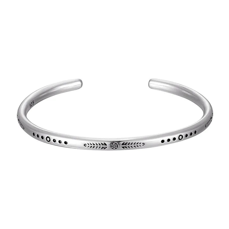 Lucky Woven Rope Handmade Bracelets For Women Men Simple 925 Tibetan Silver Bangle Adjustable 3PC Charm Bohemian Styles Gift