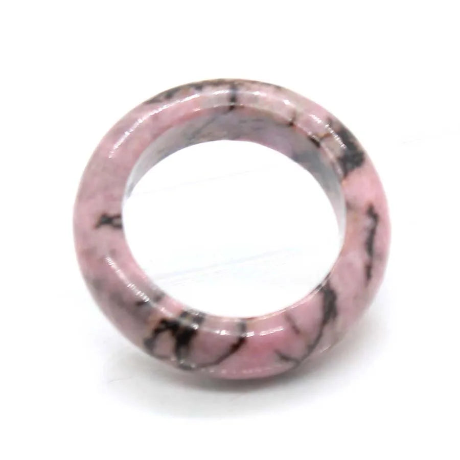 Naturtal Healing Crystal Stone Band Rings For Women Amethyst Rose Quartz Lapis Lazuli Labradorite Dainty Finger Ring Jewellery
