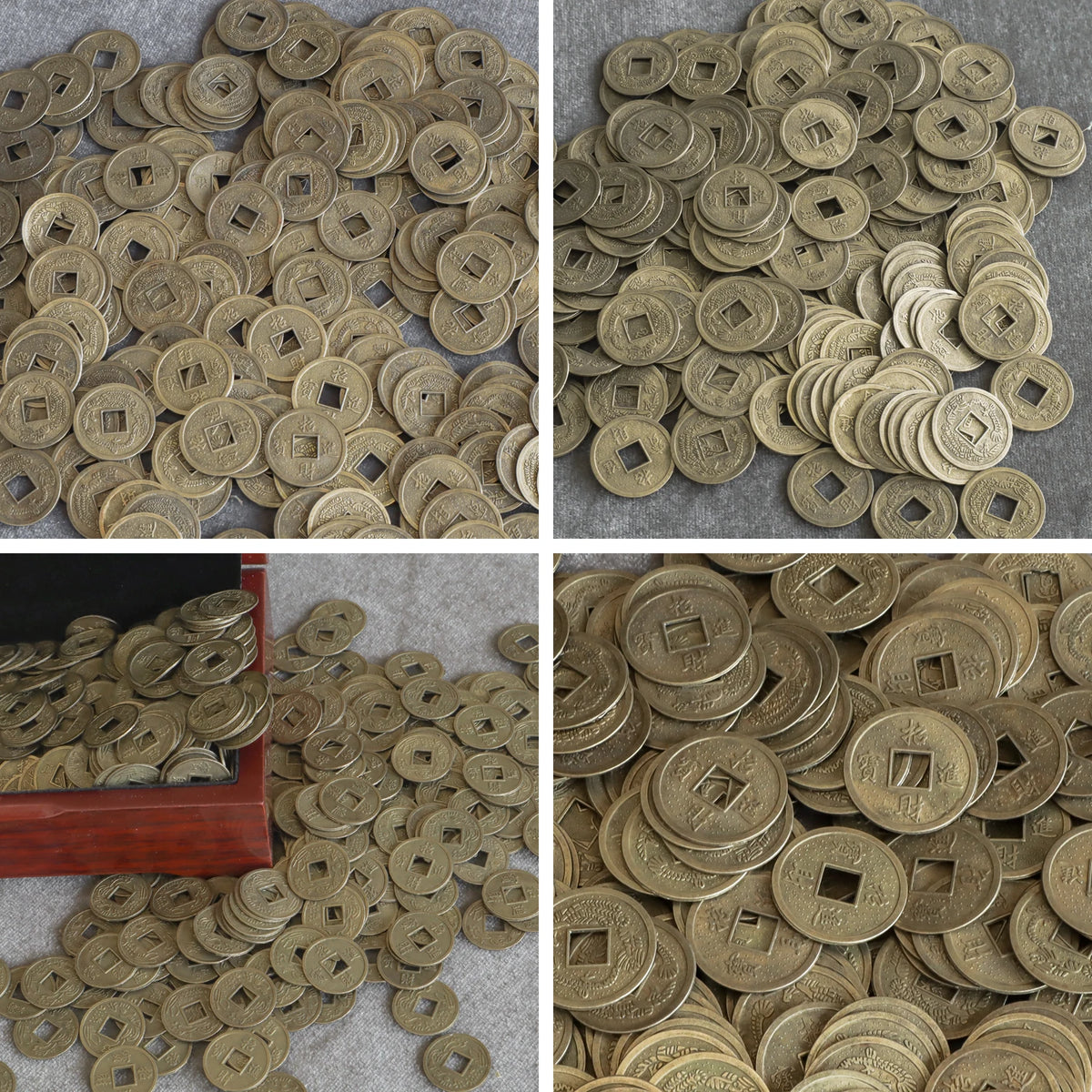 10/20/24Mm Chinese Feng Shui Lucky Coins Ancient Oriental Emperor Qing Money Good Fortune Dragon Coin Gift for Collection