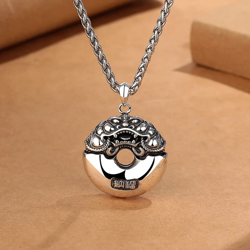 Blessing Wealth Animal Pixiu Pendant For Men Jewelry Lucky Relief Divine Beast Necklace Male Choker Accessories