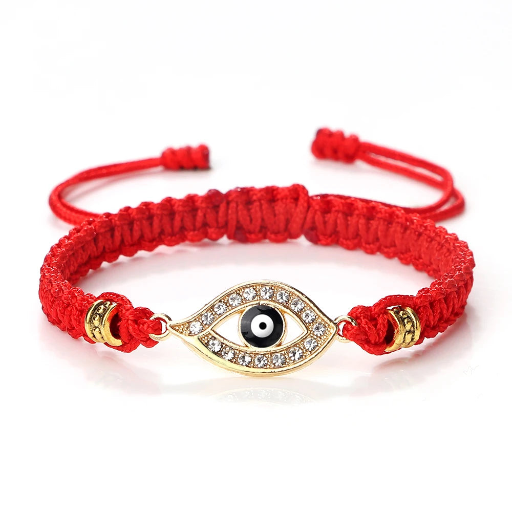 New Red Nylon Thread Evil Eye Braided Bracelet Women Men Vintage Butterfly Elephant Couple Bracelet Chain Jewelry Gift Wholesale