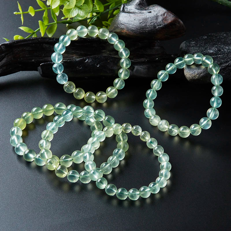Natural Green Grape Stone Beads Bracelet on Hand for Women Aquamarine Crystal Quartz Agate Stone Emo Energy Jewelry Gift Pulsera