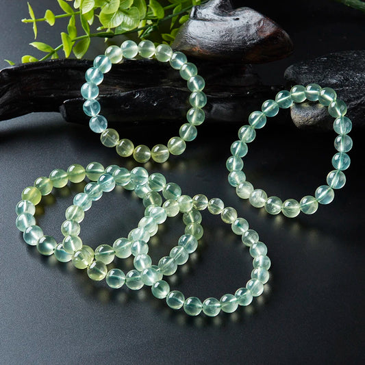 Natural Green Grape Stone Beads Bracelet on Hand for Women Aquamarine Crystal Quartz Agate Stone Emo Energy Jewelry Gift Pulsera