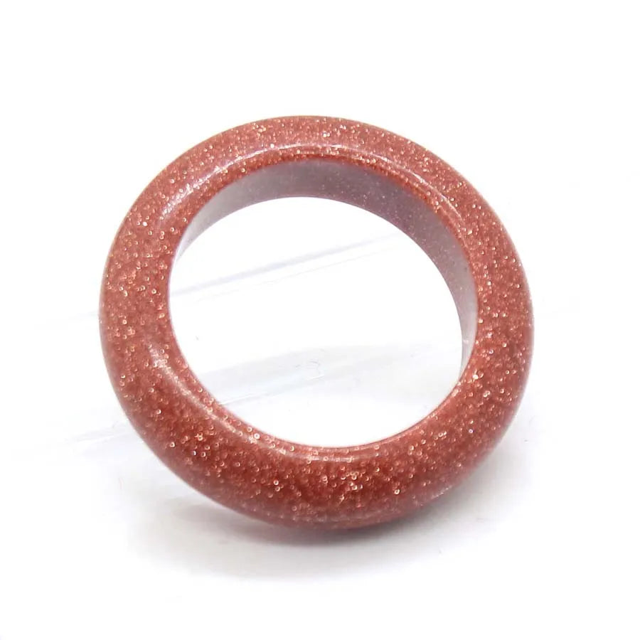 Naturtal Healing Crystal Stone Band Rings For Women Amethyst Rose Quartz Lapis Lazuli Labradorite Dainty Finger Ring Jewellery