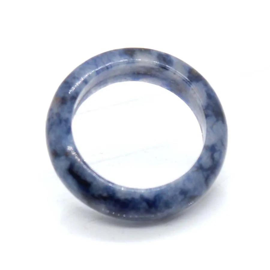 Naturtal Healing Crystal Stone Band Rings For Women Amethyst Rose Quartz Lapis Lazuli Labradorite Dainty Finger Ring Jewellery