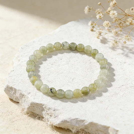 Genuine Natural Unakite Stone Bracelet Natural Gemstone Bead Jewelry for Women Bohemia Style Elastic Bangle Relieve Anxiety Gift