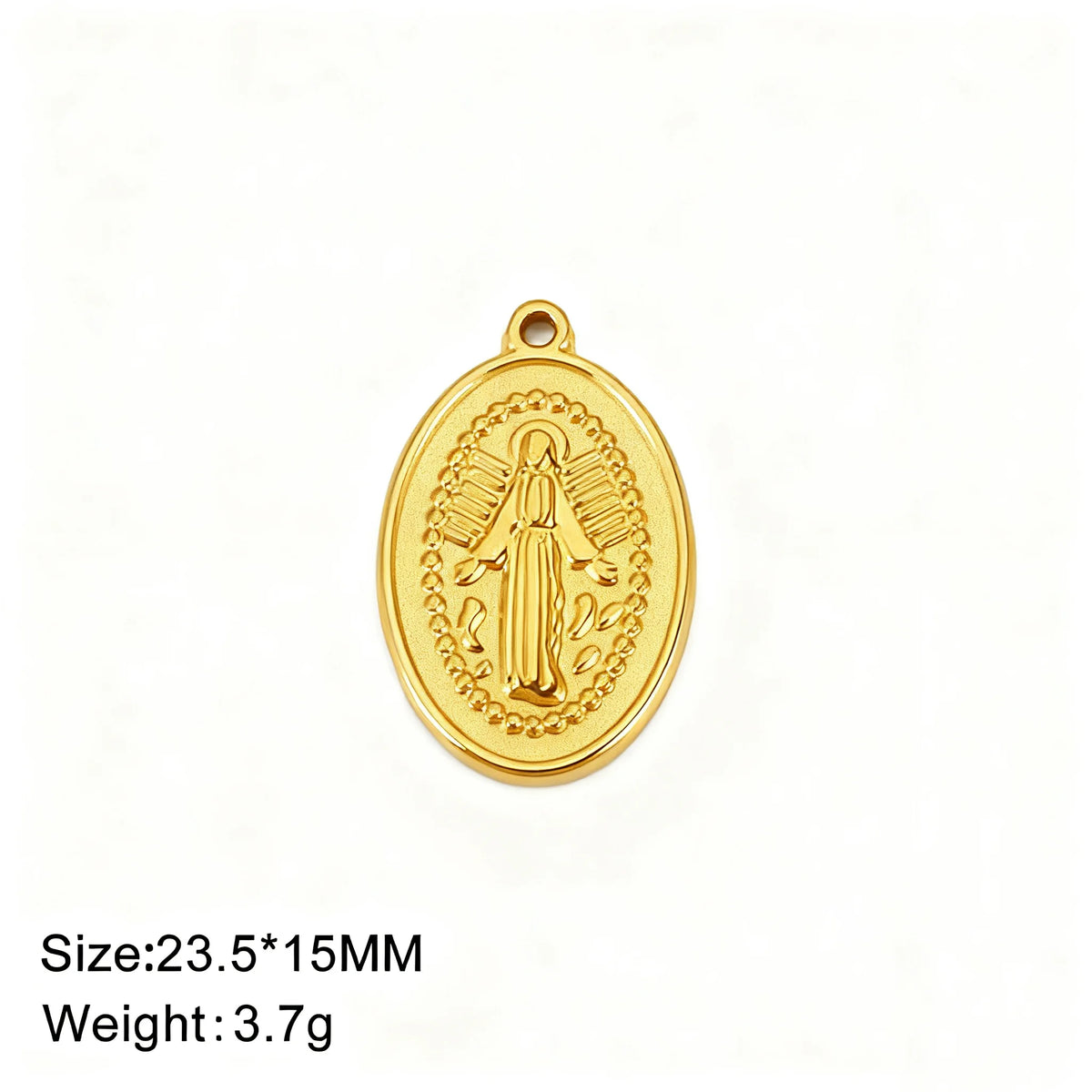 1pc Witch Knot Virgin Mary Stainless Steel Pendant Double Protection Amulet Necklace Bracelet Jewelry Making Accessories