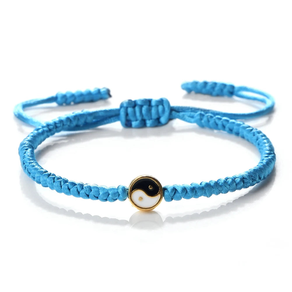 Mini Taichi Pendant Braided Bracelet Women Men Yinyang Balance Couple Bracelet&Bangles Chain Jewelry Vintage Pulsera Jewelry