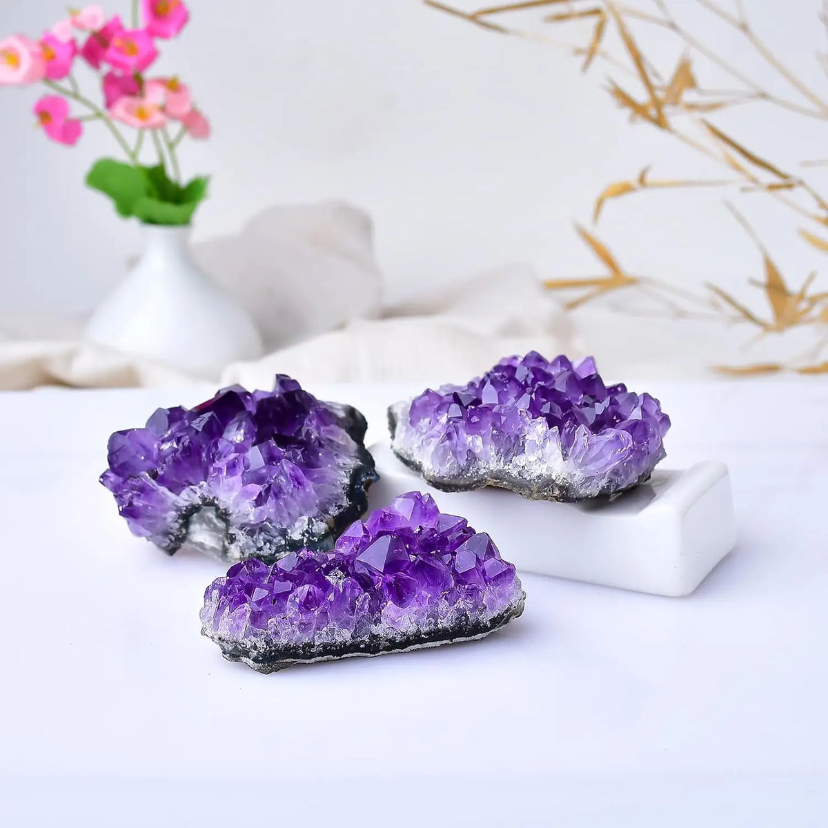 30-70g Natural Amethyst Geode Cave Healing Crystal Stones Rock Cluster Druzy Witchcraft Raw Amethyst Gemstone Specimen