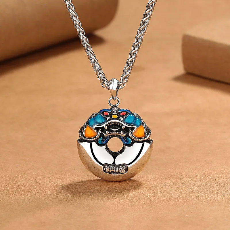 Blessing Wealth Animal Pixiu Pendant For Men Jewelry Lucky Relief Divine Beast Necklace Male Choker Accessories