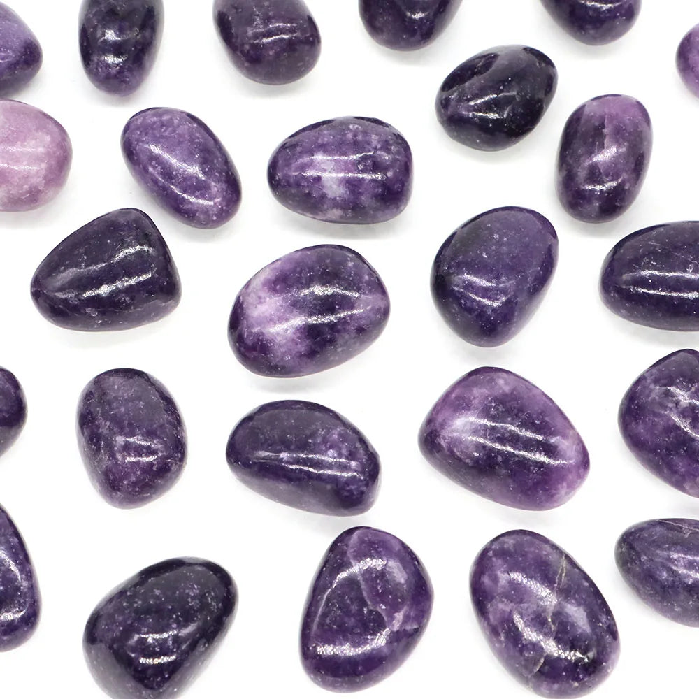 Natural Tumbled Stones Lilac Lepidolite Healing Crystal Energy Minerals Specimen Meditation Gems Aquarium Tank Garden Home Decor