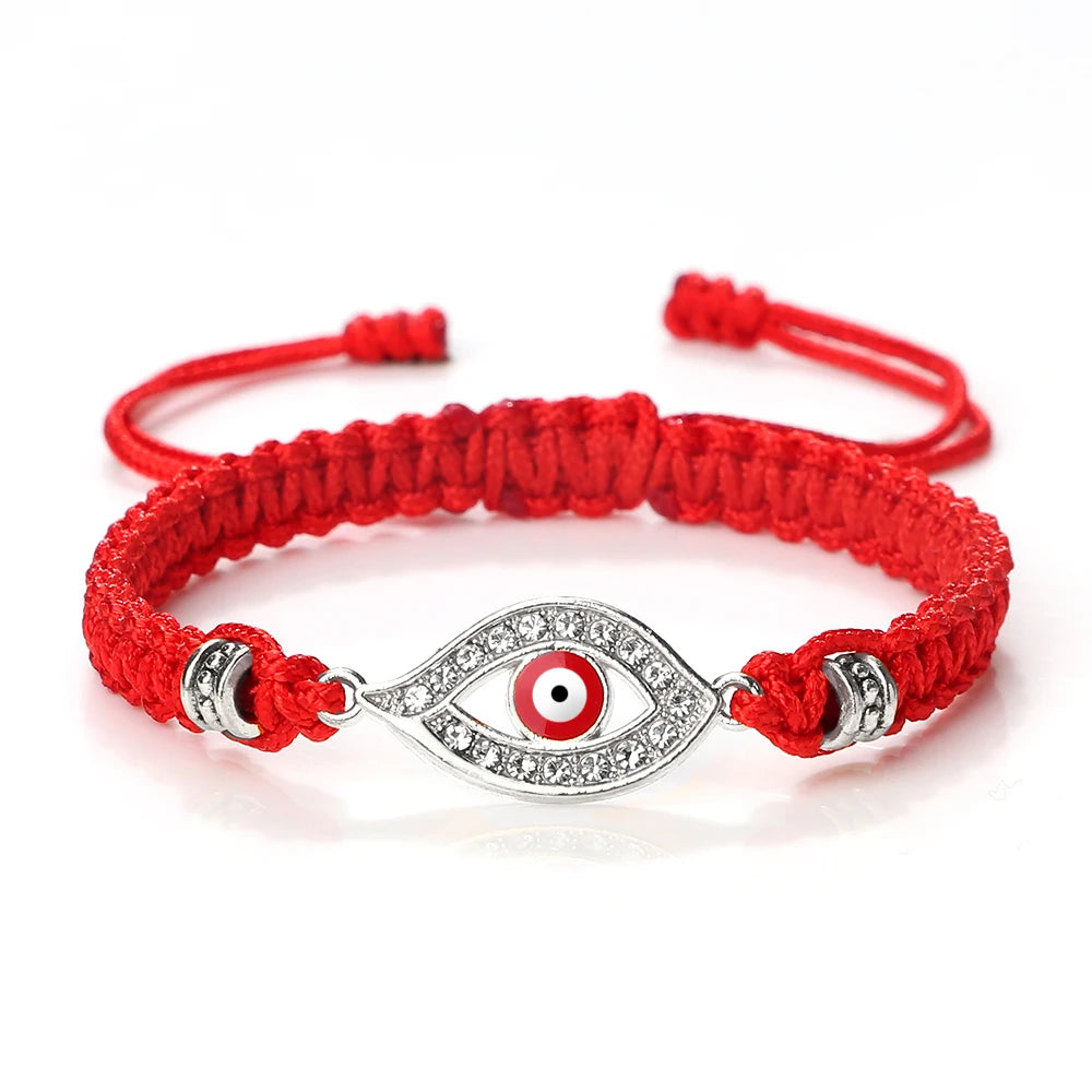 New Red Nylon Thread Evil Eye Braided Bracelet Women Men Vintage Butterfly Elephant Couple Bracelet Chain Jewelry Gift Wholesale