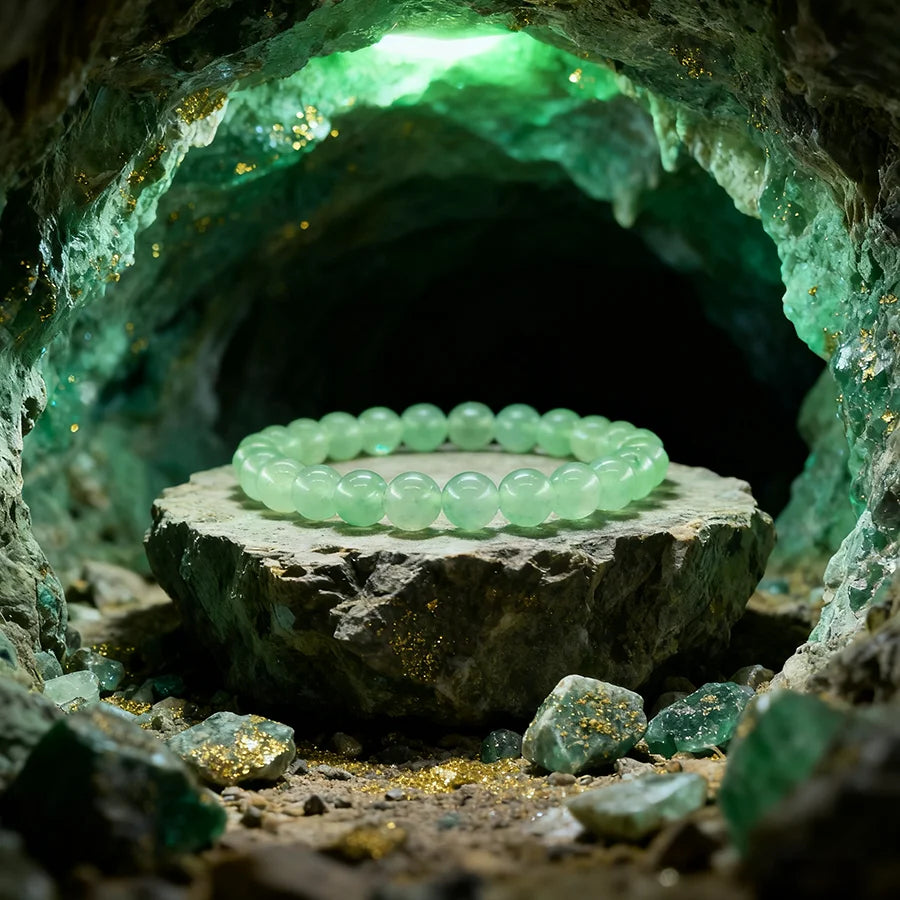 Handmade White Jade Bead Bracelet Premium Grade White Jade Stretch Bracelet Rare Pure Texture Calming Energy Jewelry Lover Gift