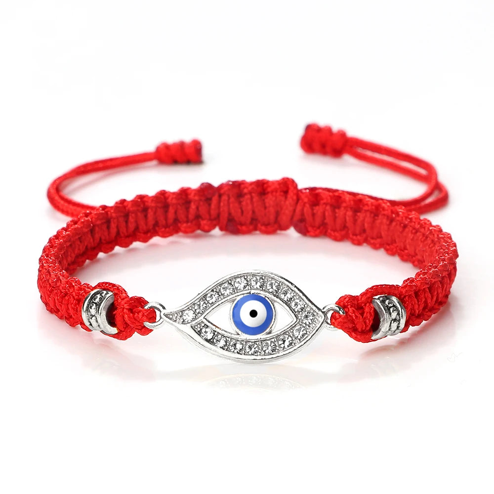 New Red Nylon Thread Evil Eye Braided Bracelet Women Men Vintage Butterfly Elephant Couple Bracelet Chain Jewelry Gift Wholesale