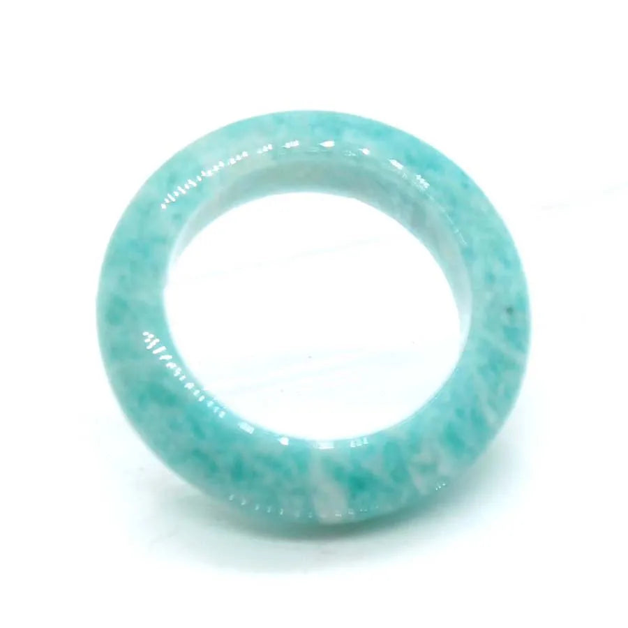 Naturtal Healing Crystal Stone Band Rings For Women Amethyst Rose Quartz Lapis Lazuli Labradorite Dainty Finger Ring Jewellery