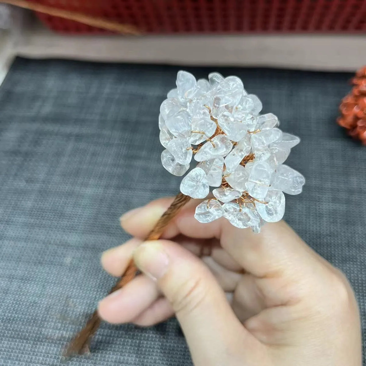 Natural Crystal Money Lucky Tree Amethyst Rose quartz Reiki Healing Fengshui Tree For Wealth And DIY Luck Home Decoration