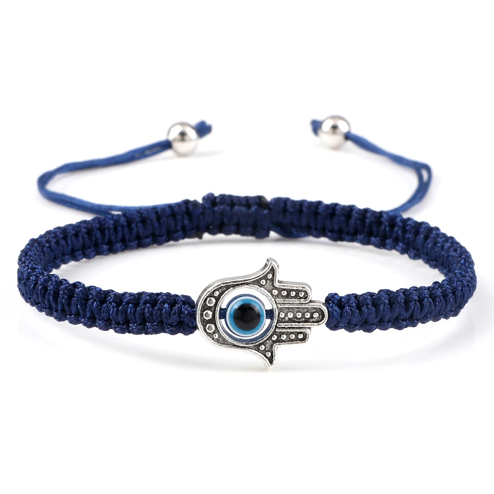 New Prayer Hand of Fatima Evil Eye Braided Bracelet Red Black Color Nylon Thread Lucky Couple Bracelet&Bangles Jewelry Men Women
