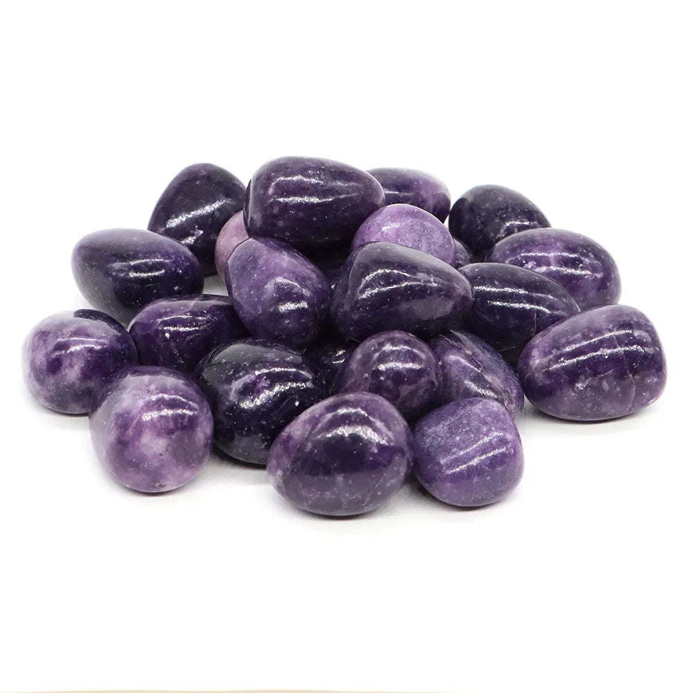 Natural Tumbled Stones Lilac Lepidolite Healing Crystal Energy Minerals Specimen Meditation Gems Aquarium Tank Garden Home Decor