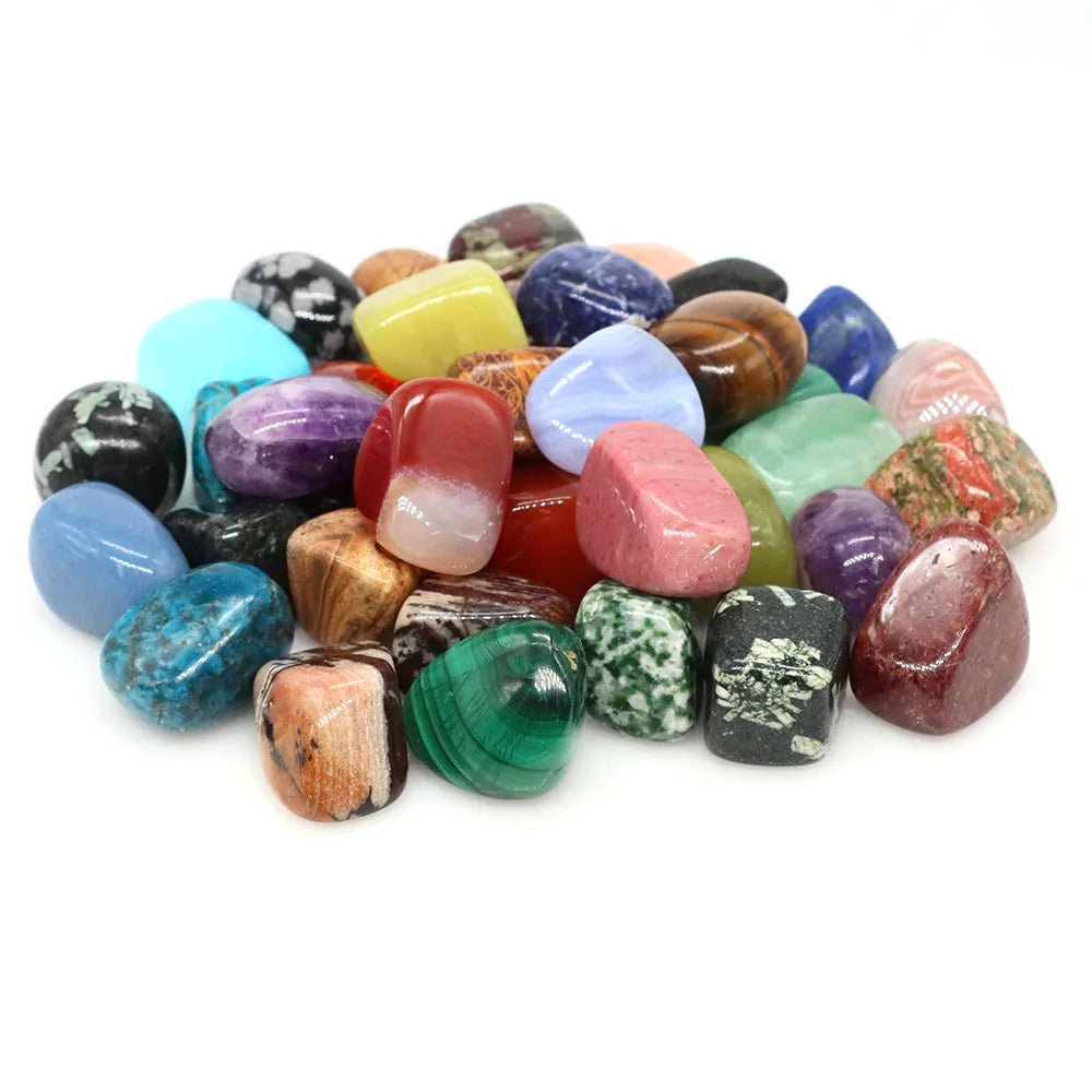 Natural Tumbled Stones Reiki Healing Crystal Quartz Bulk Ore Gravel Energy Mineral Specimen Aquarium Home Decor Gems Pendant DIY