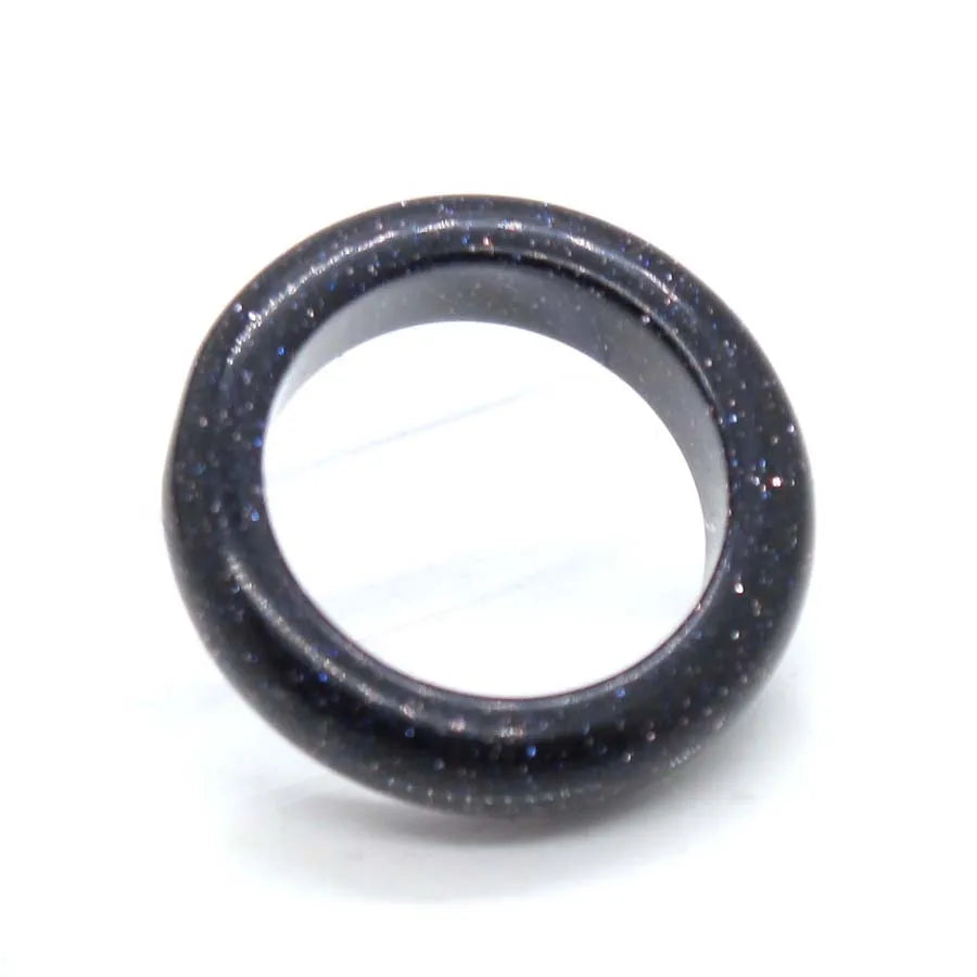 Naturtal Healing Crystal Stone Band Rings For Women Amethyst Rose Quartz Lapis Lazuli Labradorite Dainty Finger Ring Jewellery