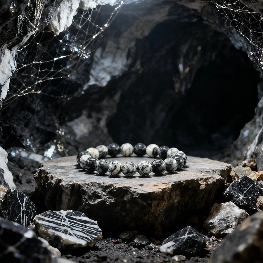 Handmade White Jade Bead Bracelet Premium Grade White Jade Stretch Bracelet Rare Pure Texture Calming Energy Jewelry Lover Gift