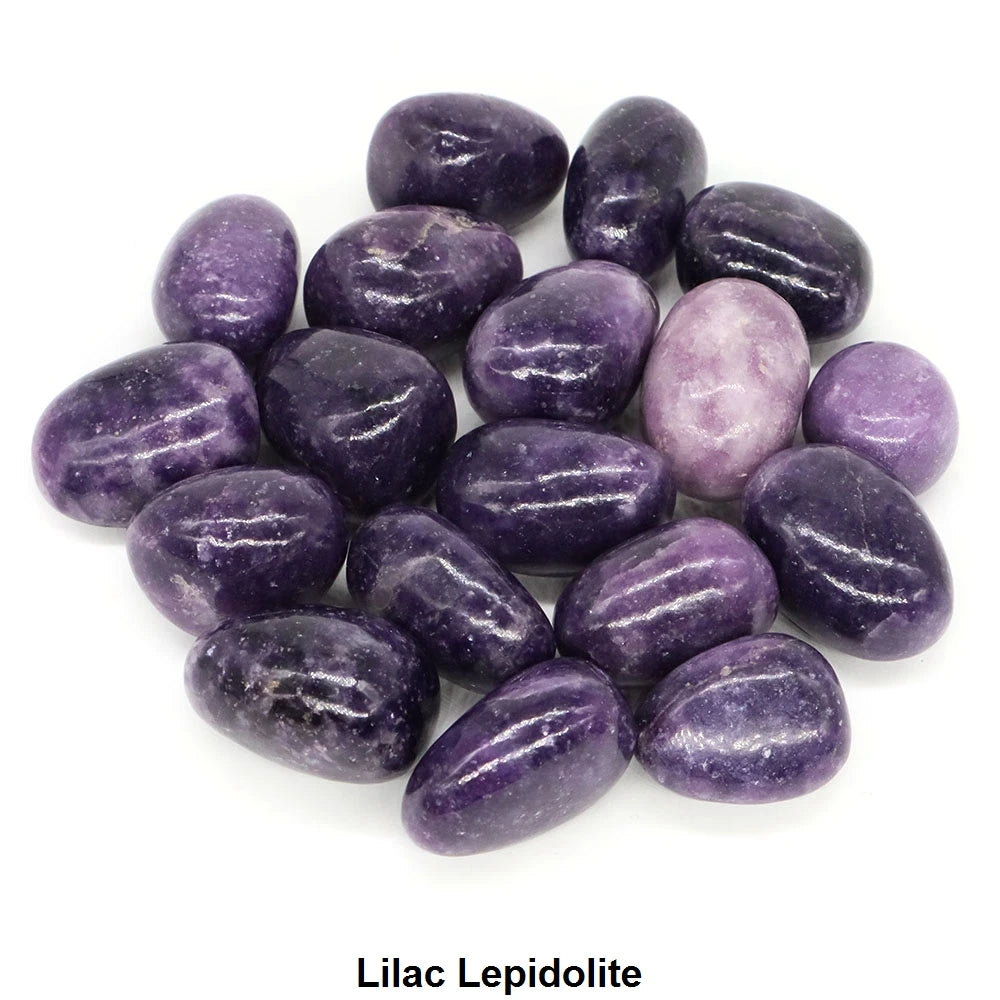 Natural Tumbled Stones Lilac Lepidolite Healing Crystal Energy Minerals Specimen Meditation Gems Aquarium Tank Garden Home Decor