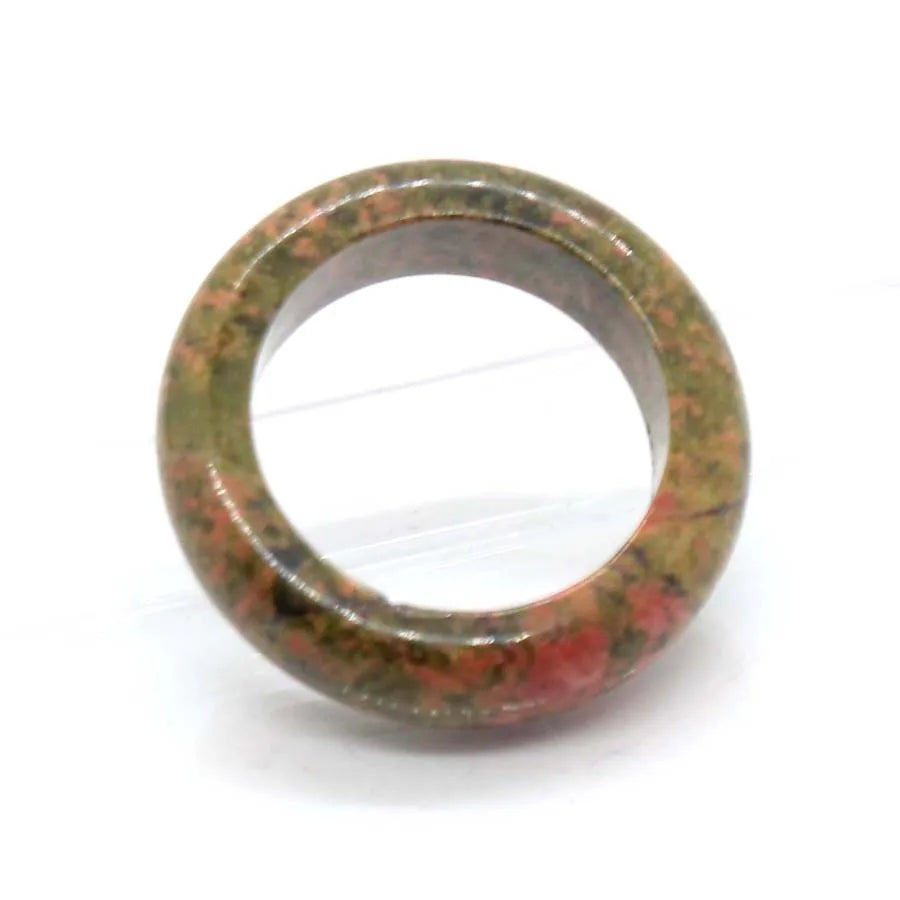Naturtal Healing Crystal Stone Band Rings For Women Amethyst Rose Quartz Lapis Lazuli Labradorite Dainty Finger Ring Jewellery