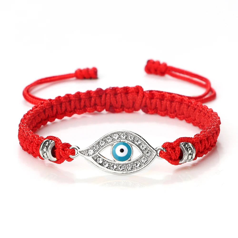 New Red Nylon Thread Evil Eye Braided Bracelet Women Men Vintage Butterfly Elephant Couple Bracelet Chain Jewelry Gift Wholesale