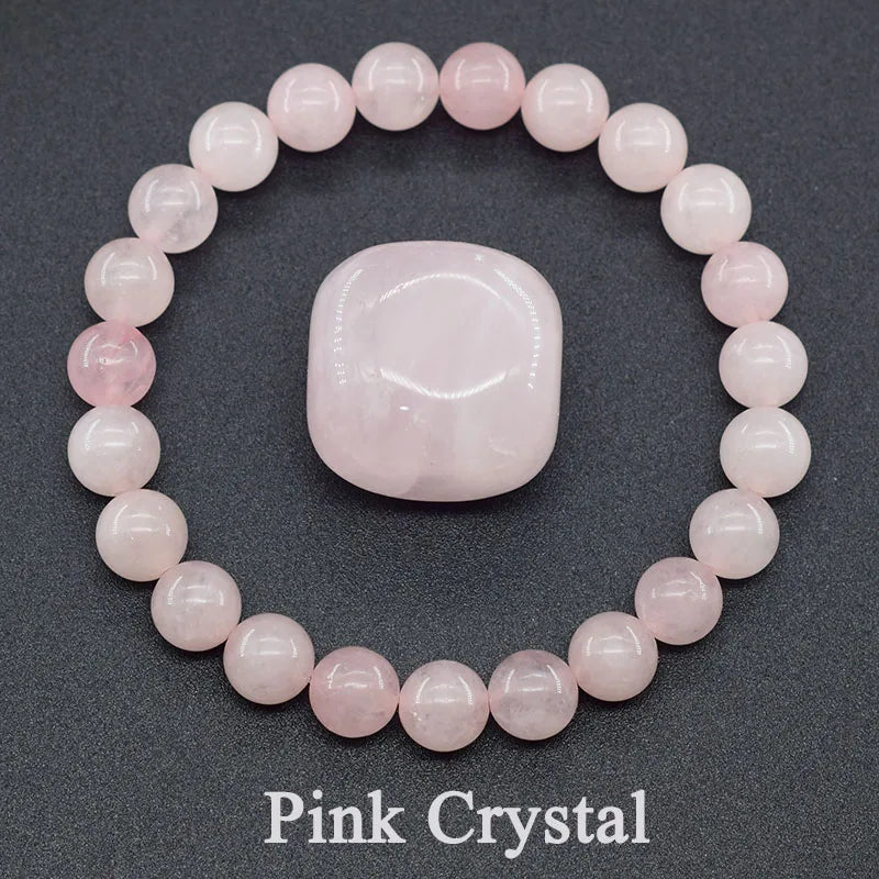 Natural Unakite Jasper Stone Real Crystal Quartz Bead Bracelet for Women Men Round Shape Pulsera Wristband Jewelry Birthday Gift