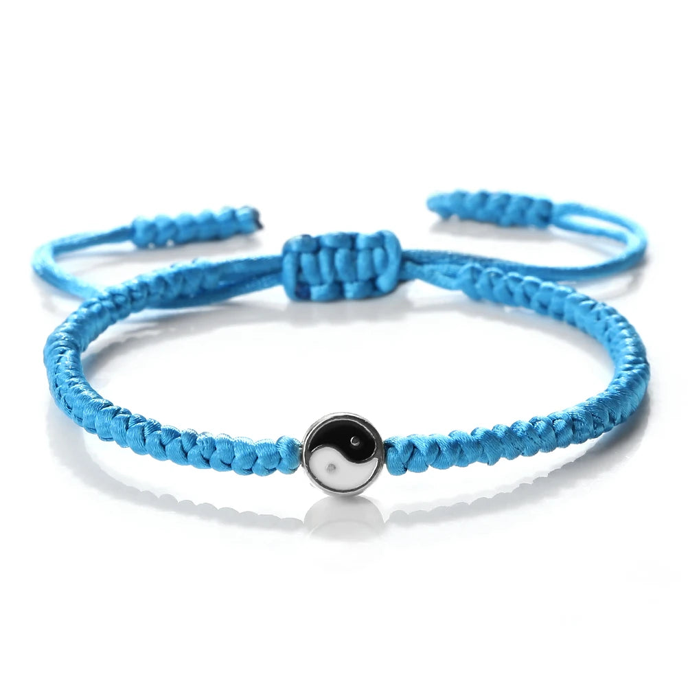 Mini Taichi Pendant Braided Bracelet Women Men Yinyang Balance Couple Bracelet&Bangles Chain Jewelry Vintage Pulsera Jewelry