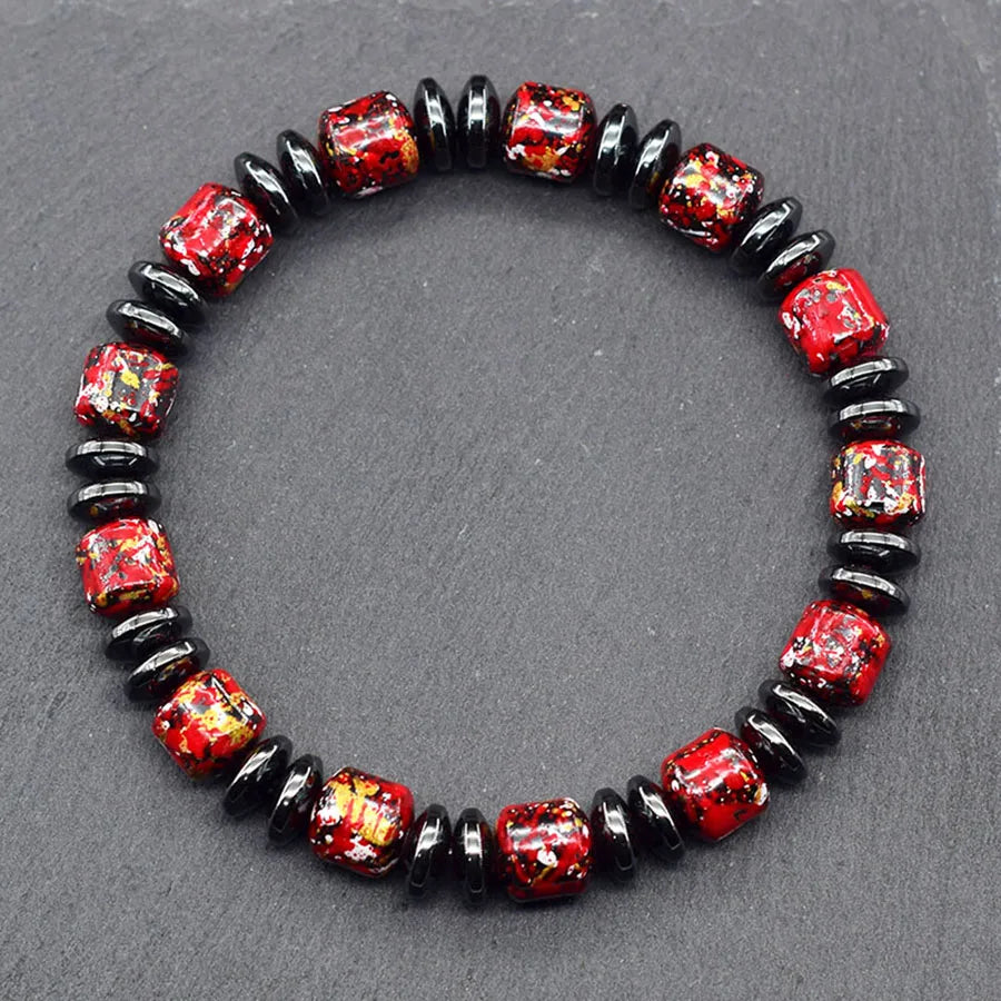 Bohemian Therapeutic No Magnetic Hematite Bracelet men Loss Weight Slimming Health Care Jewelry Women Promote Blood Circulation