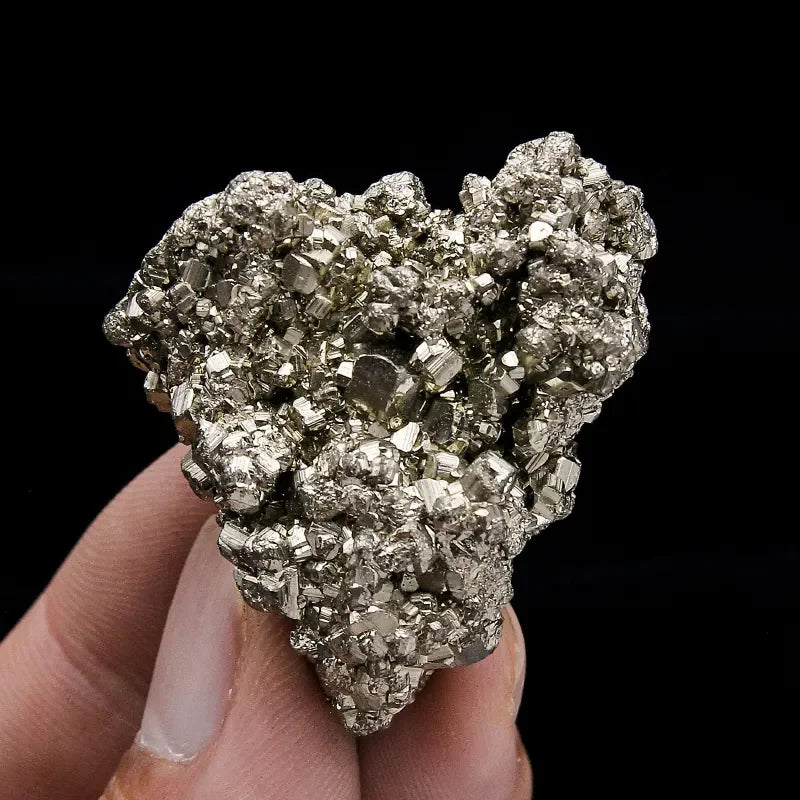 1pcs High Quality Natural Peru Pyrite Ore Stone Crystal Mineral Specimen Pyrite Cube Cluster Energy Home Decoration