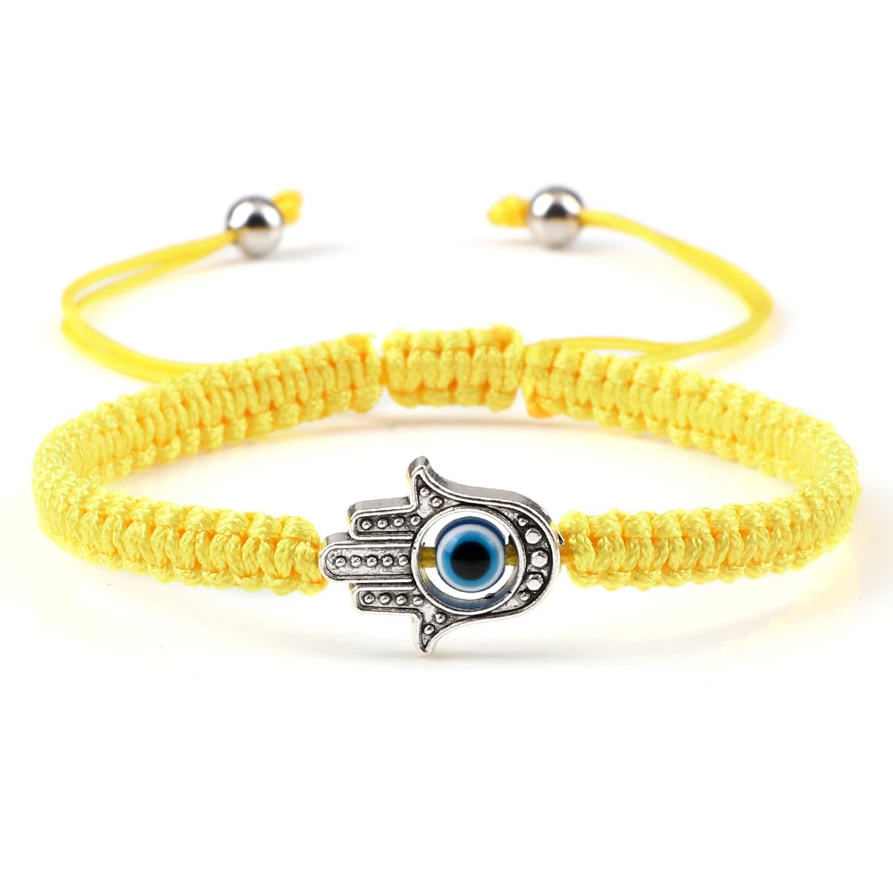 New Prayer Hand of Fatima Evil Eye Braided Bracelet Red Black Color Nylon Thread Lucky Couple Bracelet&Bangles Jewelry Men Women