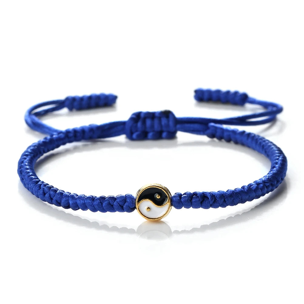 Mini Taichi Pendant Braided Bracelet Women Men Yinyang Balance Couple Bracelet&Bangles Chain Jewelry Vintage Pulsera Jewelry